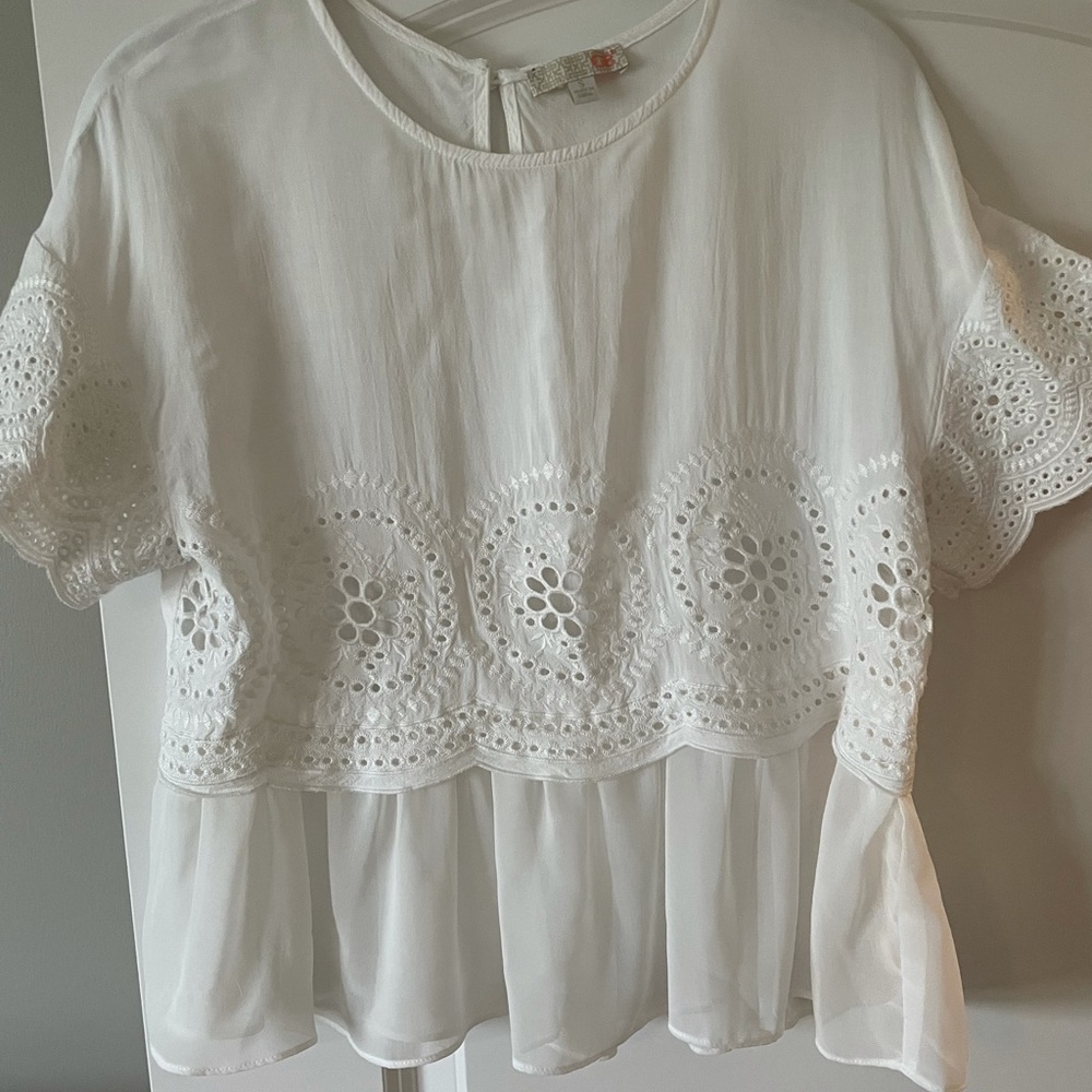Size XS white blouse, worn once